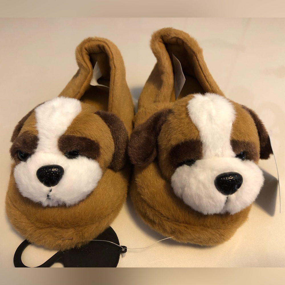 NEW with Tags Cozy Toes Children's Puppy Plush Slippers